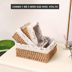 Giỏ nan decor bộ 3 - GN63 - Hết hàng