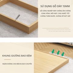 Giường bệt kiểu Nhật trắng 1m8x2m GP265