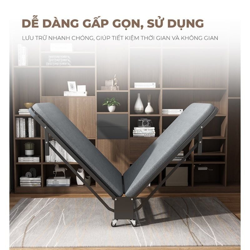Giường đơn gấp gọn tiện lợi, tiết kiệm không gian - GM193