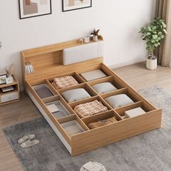 Giường ngủ kèm ngăn kéo đảo 2 bên - GP248