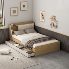 Giường ngủ kèm ngăn kéo đảo 2 bên - GP248