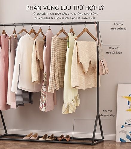 Giá treo quần áo khung thép - GM01