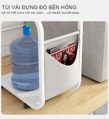 Kệ Thông Minh Chữ U Di Động Chân Đen Mặt Óc Chó GM102