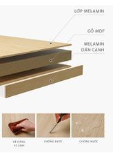 Kệ Thông Minh Chữ U Di Động Chân Đen Mặt Óc Chó GM102