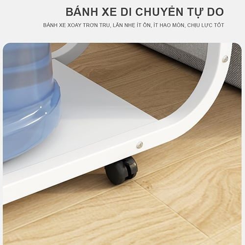 Kệ Thông Minh Chữ U Di Động Chân Đen Mặt Óc Chó GM102