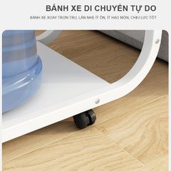 Kệ Thông Minh Chữ U Di Động Chân Đen Mặt Óc Chó GM102