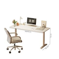 Bàn làm việc chân sắt trắng cao cấp, hiện đại - GM114