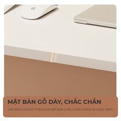 Bàn làm việc chân sắt trắng cao cấp, hiện đại - GM114