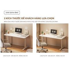 Bàn làm việc chân sắt trắng cao cấp, hiện đại - GM114