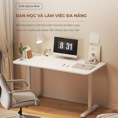 Bàn làm việc chân sắt trắng cao cấp, hiện đại - GM114