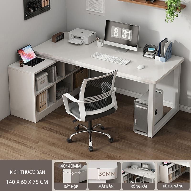 Bàn Làm Việc Tích Hợp Kệ Sách GM131