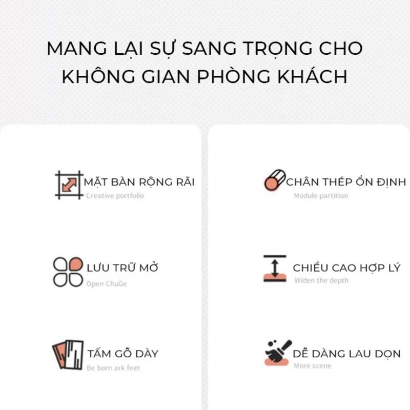 Bàn Trà Chữ Nhật Sofa 2 Tầng - GM135