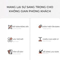 Bàn Trà Chữ Nhật Sofa 2 Tầng - GM135