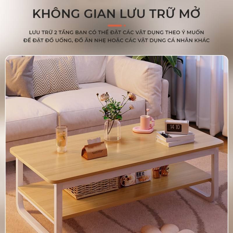 Bàn Trà Chữ Nhật Sofa 2 Tầng - GM135