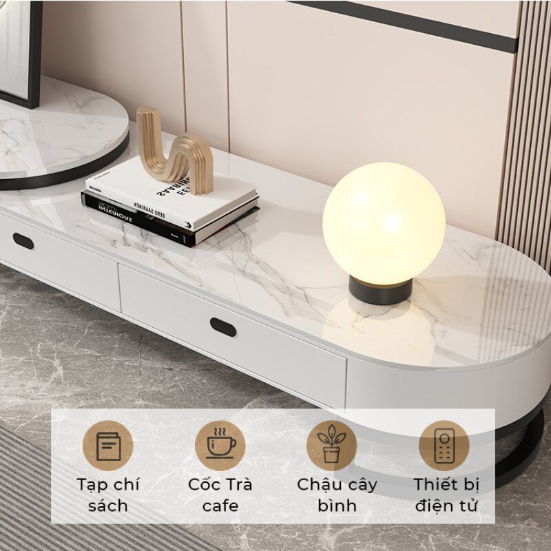 Kệ tivi bọc da khung sắt hiện đại GM152A