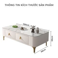 Bàn trà TC vân đá cao cấp, hiện đại - GM168A