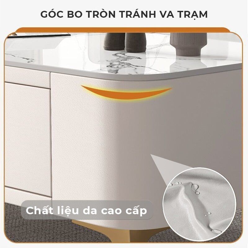 Bàn trà TC vân đá cao cấp, hiện đại - GM168A