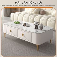 Bàn trà TC vân đá cao cấp, hiện đại - GM168A