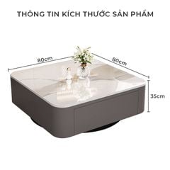 Bàn trà sofa TC xám vân đá sang trọng, đẳng cấp - GM169.04
