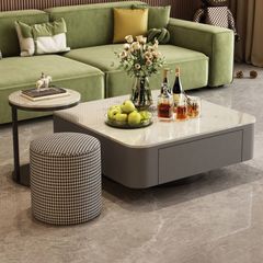 Bàn trà sofa TC xám vân đá sang trọng, đẳng cấp - GM169.04