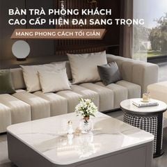 Bàn trà sofa TC xám vân đá sang trọng, đẳng cấp - GM169.04