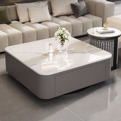 Bàn trà sofa TC xám vân đá sang trọng, đẳng cấp - GM169.04