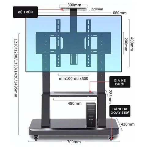 Giá treo ti vi di động GM172