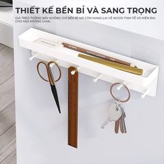 Kệ đa năng dán tường có 6 móc treo - GM186