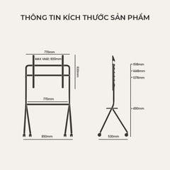 Giá treo tivi vân gỗ sang trọng GM189