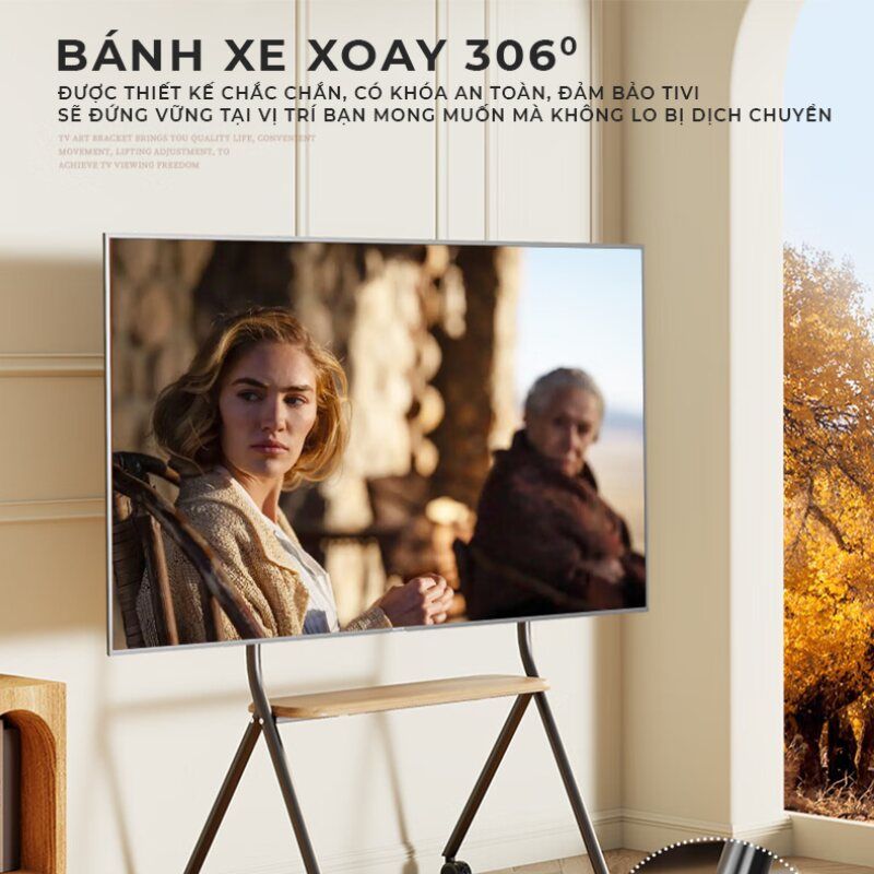 Giá treo tivi vân gỗ sang trọng GM189