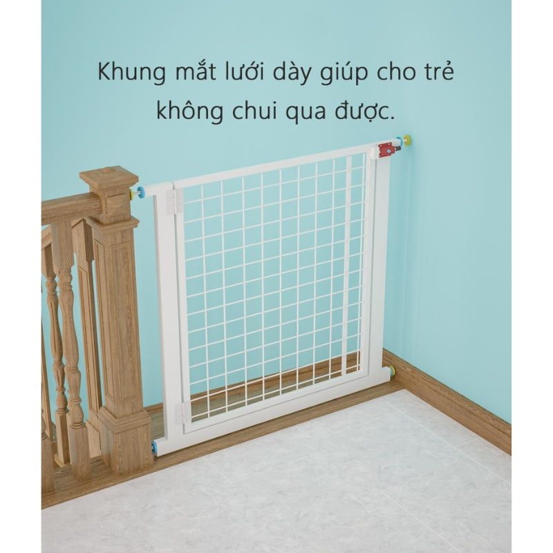 Thanh chắn cầu thang cho bé Stair fence Kid khung trắng - GM32