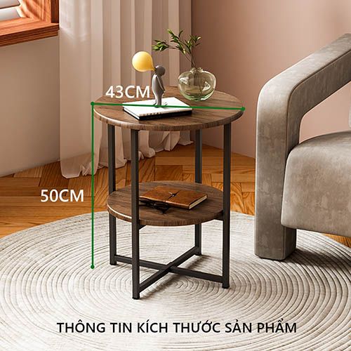 Bàn Trà Tròn 2 Tầng GM84