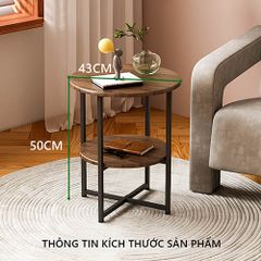 Bàn Trà Tròn 2 Tầng GM84
