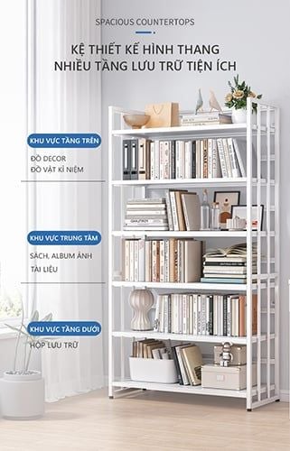 Kệ sách đa năng màu trắng - GM97