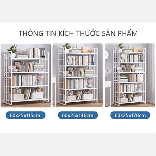 Kệ sách đa năng màu trắng - GM97