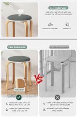 Ghế đôn gỗ chân cong GN61