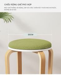 Ghế đôn gỗ chân cong GN61