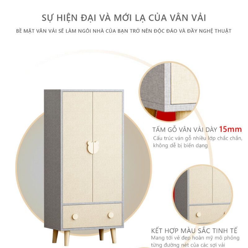 Tủ Quần Áo Trẻ Em GP123