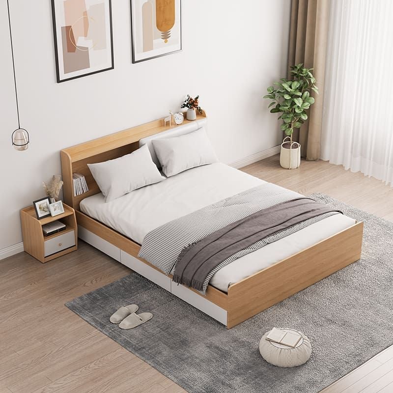 Giường ngủ kèm ngăn kéo đảo 2 bên - GP248