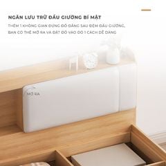 Giường ngủ kèm ngăn kéo đảo 2 bên - GP248