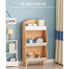 Kệ sách cho bé thiết kế 3 tầng dạng thùng đựng - GP274