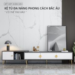 Kệ tivi có thể mở rộng chân mạ vàng phong cách Bắc Âu - GP277