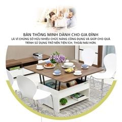 Bàn trà thông minh kết hợp bàn ăn cao cấp - GP283