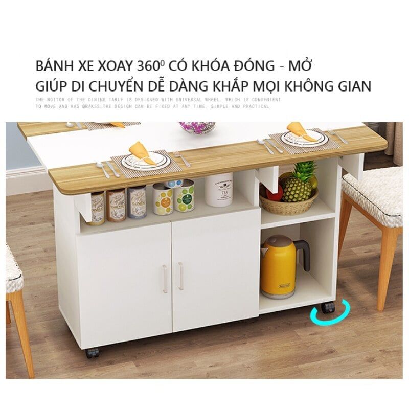 Bàn ăn thông minh xếp gọn GP286