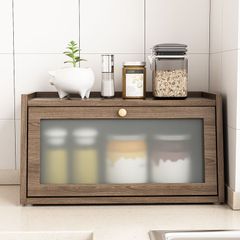 Kệ bếp bệt đựng gia vị 1 tầng màu gỗ óc chó - GP293