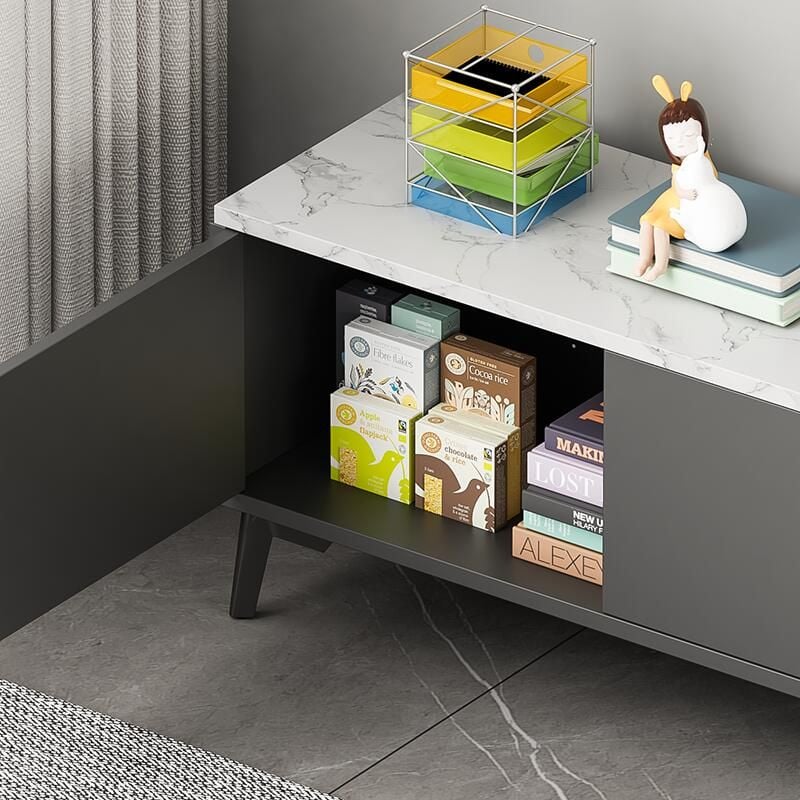 Kệ tivi đen vân đá 2m2 - GP298