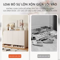 Tủ giày cánh mở trắng - GP316