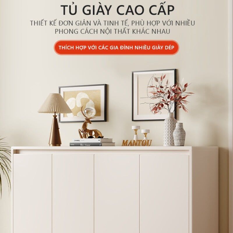 Tủ giày cánh mở trắng - GP316