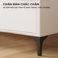 Bàn trà chữ nhật có ngăn kéo trắng - GP319
