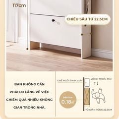 Tủ giày 3 cánh lật full trắng - GP321